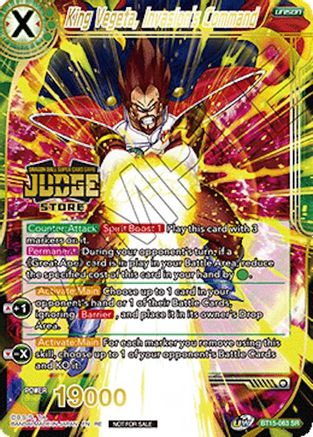 King Vegeta, Invasion's Command (Judge Pack Vol.18) (Store) (BT15-063) - Judge Promotion Cards Foil