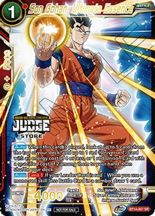 Son Gohan, Ultimate Essence (Judge Pack Vol.18) (Store) (BT14-007) - Judge Promotion Cards Foil