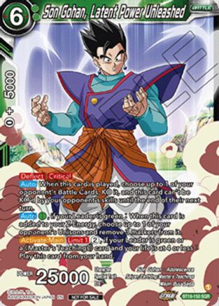 Son Gohan, Latent Power Unleashed (Ultra-Bout Series Tournament Pack Vol.1) (BT19-150) - Tournament Promotion Cards