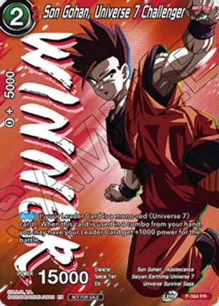 Son Gohan, Universe 7 Challenger (Ultra-Bout Series Tournament Pack Vol.1) (Winner) (P-364) - Tournament Promotion Cards Foil