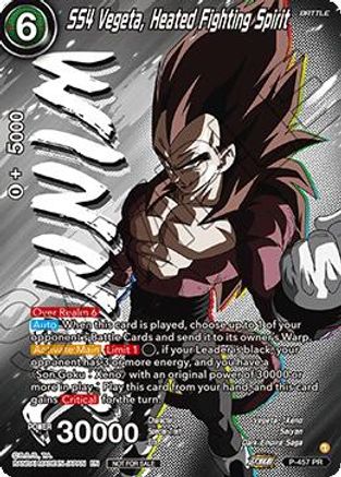 SS4 Vegeta, Heated Fighting Spirit (Ultra-Bout Series Tournament Pack Vol.1) (Winner) (P-457) - Tournament Promotion Cards Foil
