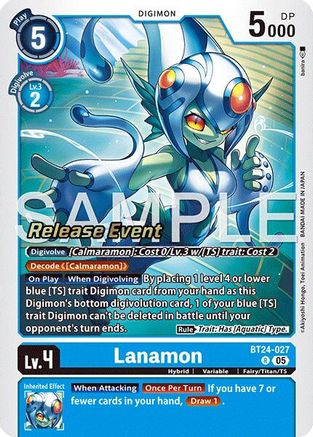 Lanamon (BT24-027) - Time Stranger Release Event Cards Foil