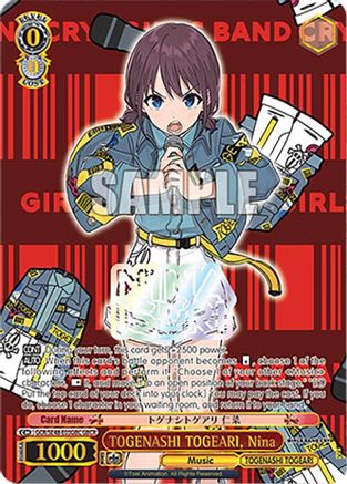 TOGENASHI TOGEARI, Nina (GBCR) (GCR/SE48-E03GBC GBCR) - Girls Band Cry Premium Booster