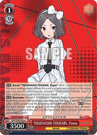 TOGENASHI TOGEARI, Tomo (GCR/SE48-E24 N) - Girls Band Cry Premium Booster
