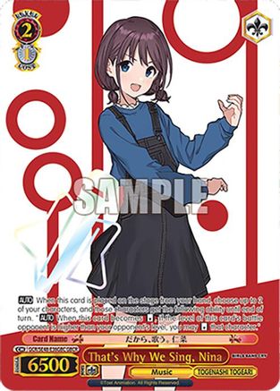 That's Why We Sing, Nina (GBCR) (GCR/SE48-E36GBC GBCR) - Girls Band Cry Premium Booster