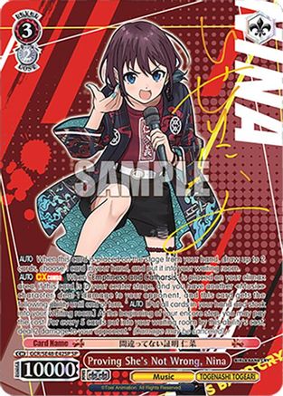 Proving She's Not Wrong, Nina (SP) (GCR/SE48-E42SP SP) - Girls Band Cry Premium Booster