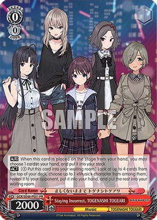 Staying Incorrect, TOGENASHI TOGEARI (PR+) (GCR/SE48-PE01EX PR+) - Girls Band Cry Premium Booster