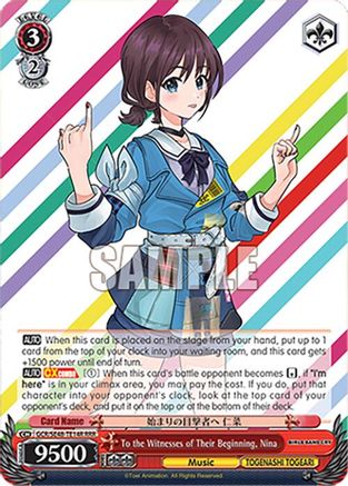 To the Witnesses of Their Beginning, Nina (RRR) (GCR/SE48-TE14R RRR) - Girls Band Cry Premium Booster