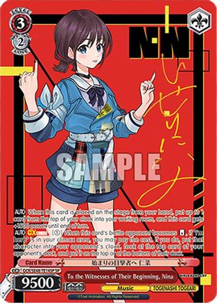 To the Witnesses of Their Beginning, Nina (SP) (GCR/SE48-TE14SP SP) - Girls Band Cry Premium Booster