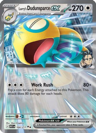 Larry's Dudunsparce ex 164 - Holofoil ME Ascended Heroes - Double Rare