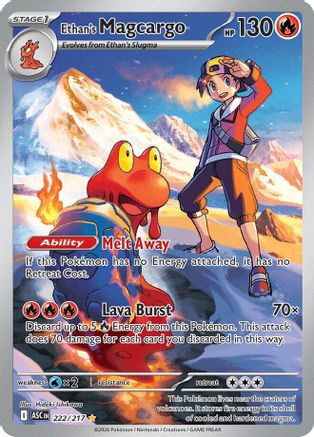 Ethan's Magcargo 222/217 - Holofoil ME Ascended Heroes - Illustration Rare