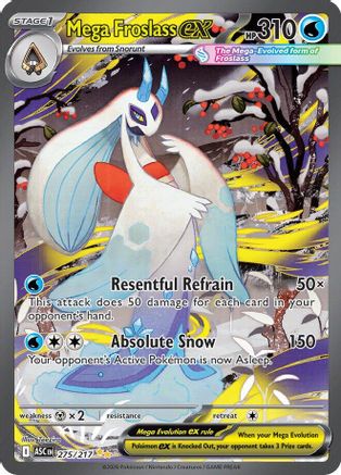 Mega Froslass ex 275/217 - Holofoil ME Ascended Heroes - Special Illustration Rare