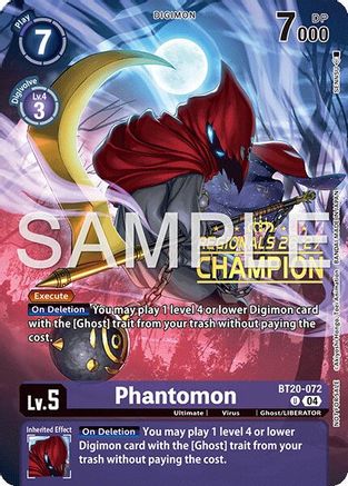 Phantomon (Regionals 26-27 Season 1 Champion) (BT20-072) - Release Special Booster 2.5 Foil