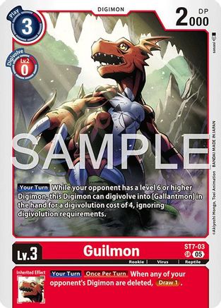 Guilmon - ST7-03 (Reprint) (ST7-03) - Advanced Booster Digimon Generation Foil
