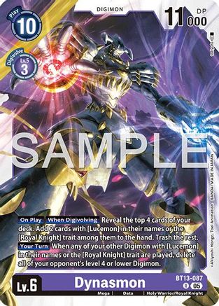 Dynasmon - BT13-087 (Reprint) (BT13-087) - Advanced Booster Digimon Generation Foil