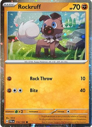 Rockruff 116/193 - Holofoil Blister Exclusives - Common