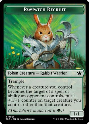 Pawpatch Recruit // Map Double-Sided Token (BLB-21 // 17) - Bloomburrow Foil