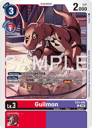 Guilmon - EX4-006 (Reprint) (EX4-006) - Advanced Booster Digimon Generation Foil
