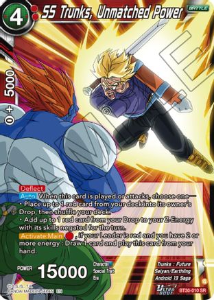 SS Trunks, Unmatched Power (BT30-010) - Three Glorious Fighters Foil