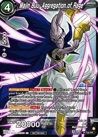 Majin Buu, Aggregation of Rage (Ultra-Bout Series Tournament Pack Vol.2) (P-736) - Tournament Promotion Cards