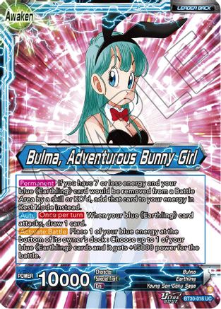 Bulma // Bulma, Adventurous Bunny Girl (BT30-016) - Three Glorious Fighters Foil