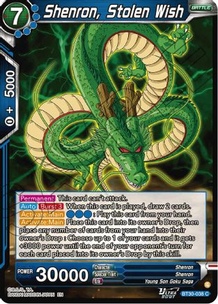 Shenron, Stolen Wish (BT30-038) - Three Glorious Fighters