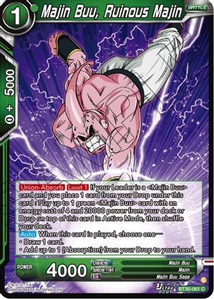 Majin Buu, Ruinous Majin (BT30-061) - Three Glorious Fighters