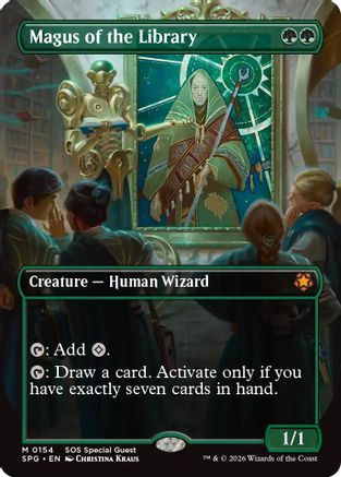 Magus of the Library (Borderless) (SPG-154) - Special Guests Foil