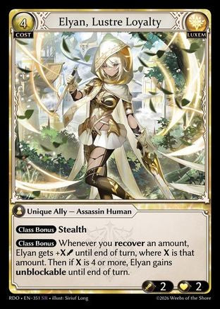 Elyan, Lustre Loyalty (351) - Radiant Origins Foil