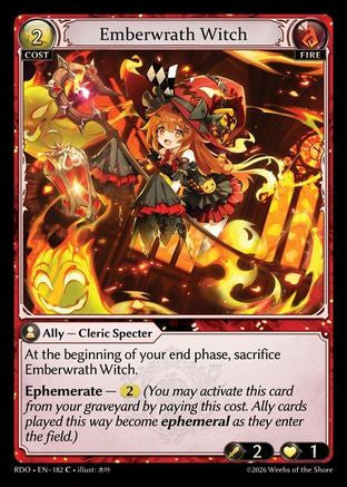 Emberwrath Witch (Curio Foil) (182) - Radiant Origins Foil