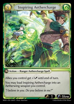 Inspiring Aethercharge (Curio Foil) (268) - Radiant Origins Foil