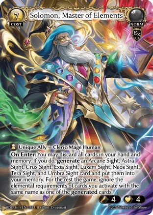 Solomon, Master of Elements (148) - Radiant Origins Foil