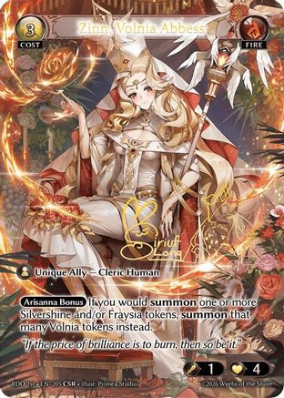 Zinn, Volnia Abbess (CSR) (205) - Radiant Origins Foil
