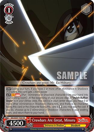 Crowbars Are Great, Minoru (EIS/SX07-T04) - The Eminence in Shadow