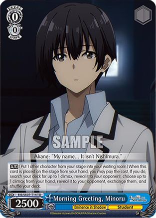 Morning Greeting, Minoru (EIS/SX07-T14) - The Eminence in Shadow