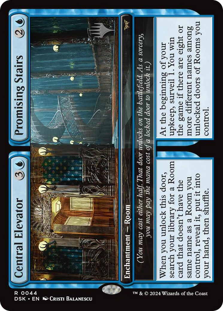 Central Elevator // Promising Stairs (PPDSK-044) - Duskmourn: House of Horror Promos Foil