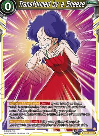 Transformed by a Sneeze (BT31-081) - Impact Beyond Dimensions Foil