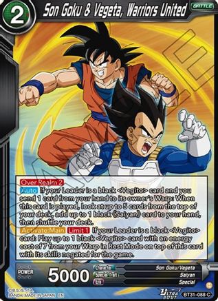 Son Goku & Vegeta, Warriors United (BT31-088) - Impact Beyond Dimensions