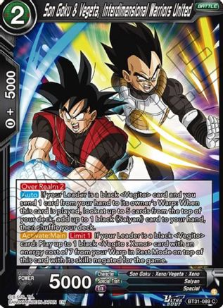 Son Goku & Vegeta, Interdimensional Warriors United (BT31-089) - Impact Beyond Dimensions