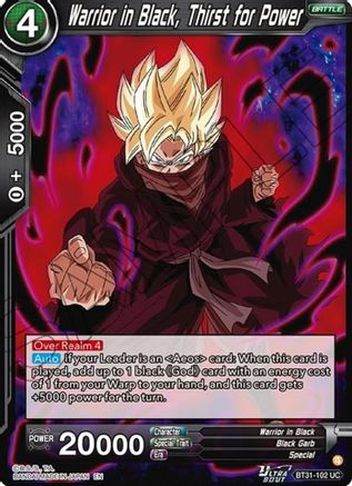 Warrior in Black, Thirst for Power (BT31-102) - Impact Beyond Dimensions Foil