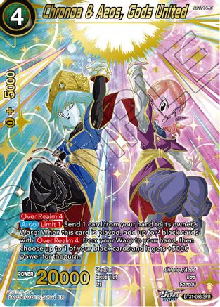 Chronoa & Aeos, Gods United (SPR) (BT31-098) - Impact Beyond Dimensions Foil