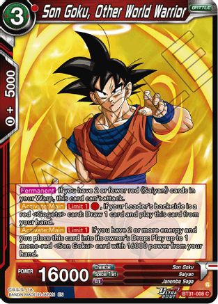 Son Goku, Other World Warrior (BT31-008) - Impact Beyond Dimensions