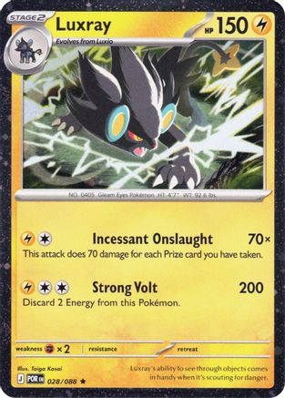 Luxray 028/088 - Holofoil Blister Exclusives - Rare