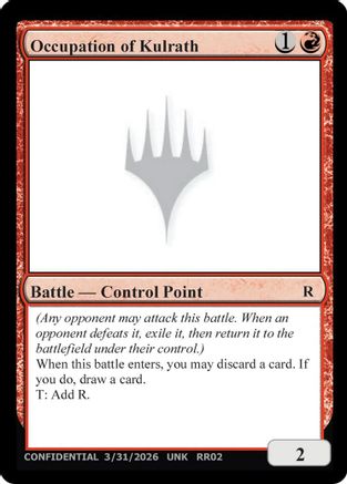 Occupation of Kulrath (UNK-) - Un-Known Event Playtest Cards