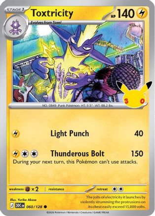 Toxtricity 060/128 - Holofoil ME 30th Celebration - Common