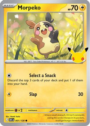 Morpeko 061/128 - Holofoil ME 30th Celebration - Common