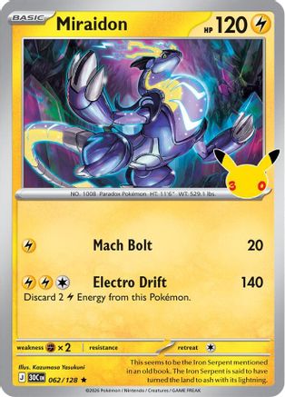 Miraidon 062 - Holofoil ME 30th Celebration - null