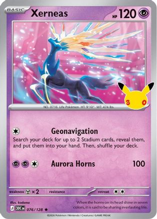 Xerneas 076 - Holofoil ME 30th Celebration - null