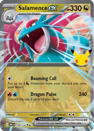 Salamence ex 109/128 - Holofoil ME 30th Celebration - Double Rare
