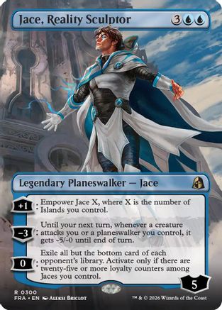 Jace, Reality Sculptor (Borderless) (FRA-300) - Reality Fracture Foil